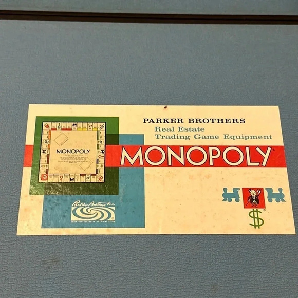 vintage 1961 parker bros real estate trading MONOPOLY board game toy collectible - Picture 2 of 16